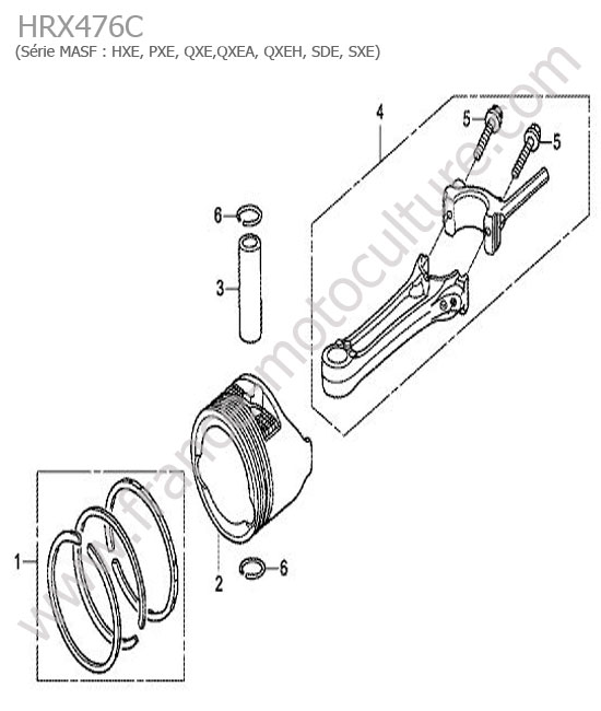 Bielle / piston HONDA HRX476C