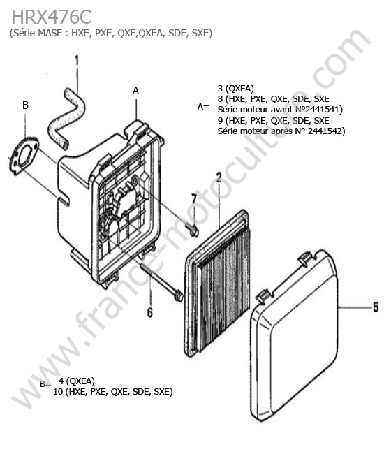 Filtre air HONDA HRX476C