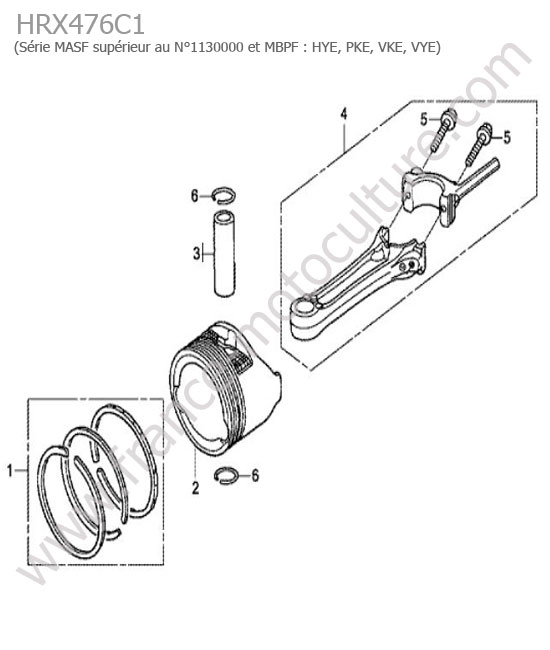 Bielle  piston HONDA HRX476C1