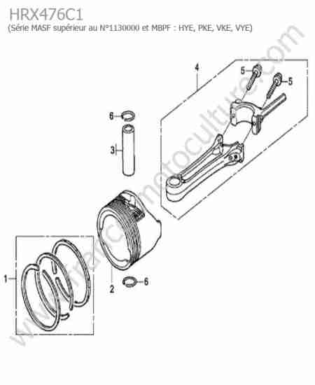 HONDA - HRX476C1 : Bielle  piston