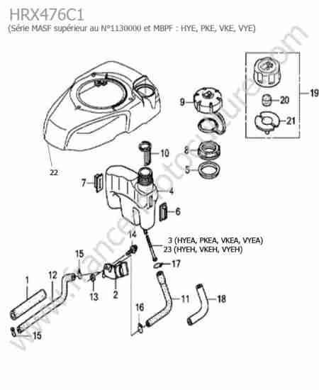 HONDA - HRX476C1 : Reservoir 2