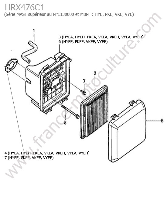 Filtre air HONDA HRX476C1
