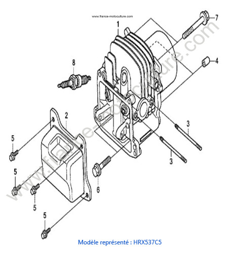 Cylindre / culasse - C5 HONDA HRX537