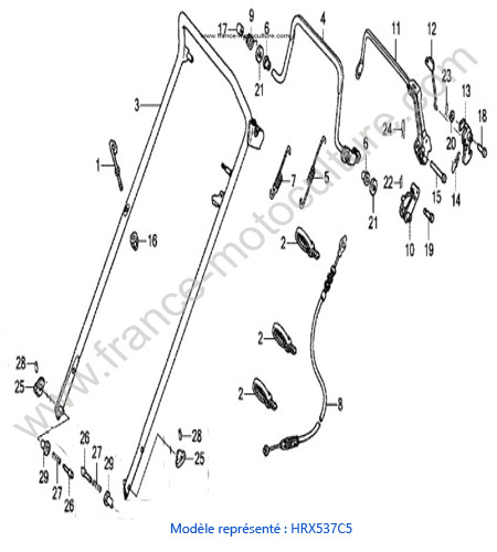 Guidon 1 - C5 HONDA HRX537