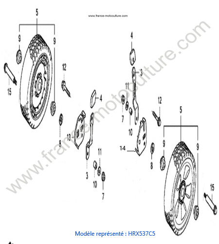 Roues avants - C5 HONDA HRX537