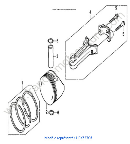 Piston / bielle - C5 HONDA HRX537