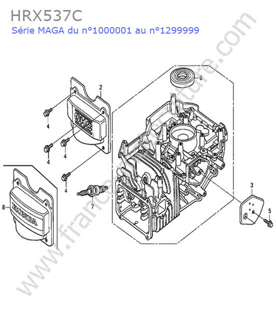HONDA - HRX537C : Bloc moteur