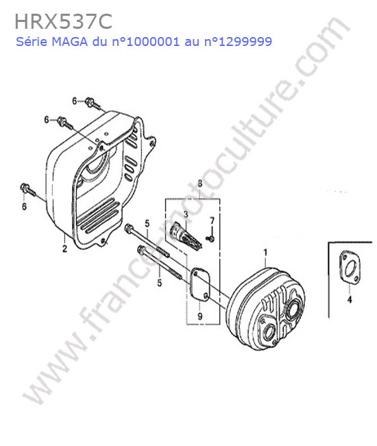 Echappement HONDA HRX537C
