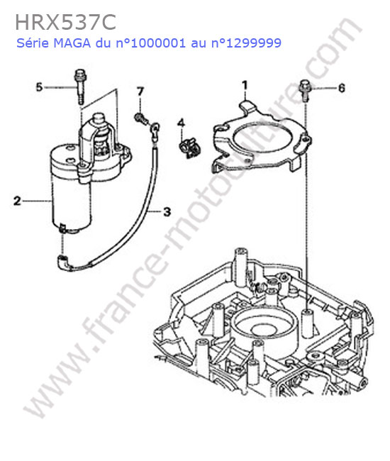 Demarreur electrique HONDA HRX537C
