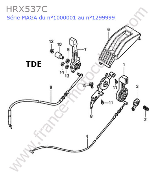 Accelerateur (tde) HONDA HRX537C