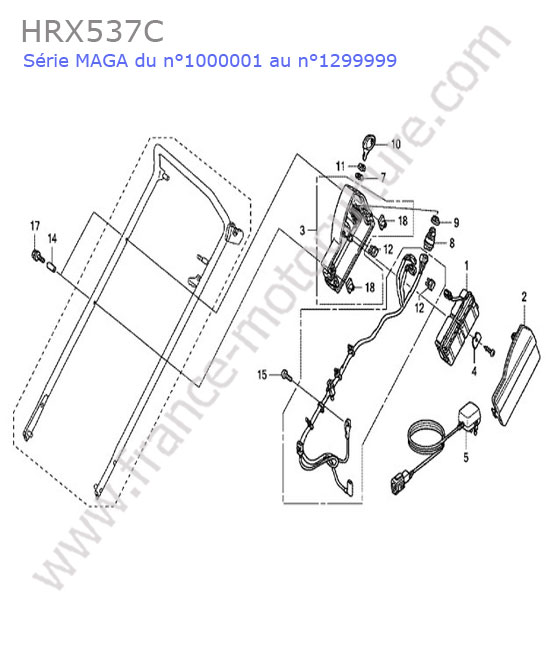 Batterie / faisceau HONDA HRX537C