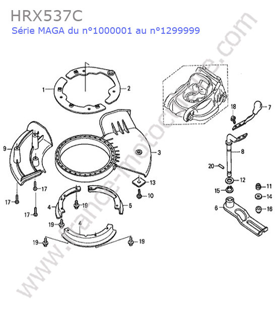 Obturateur HONDA HRX537C