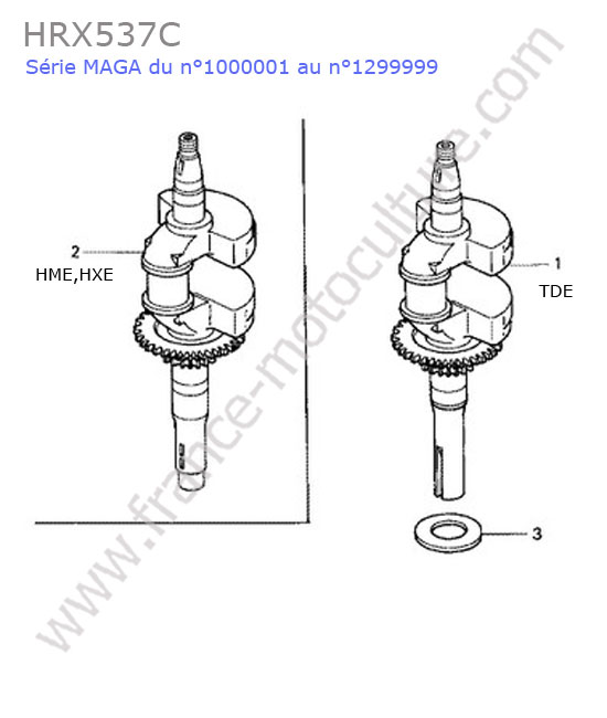 Vilebrequin HONDA HRX537C