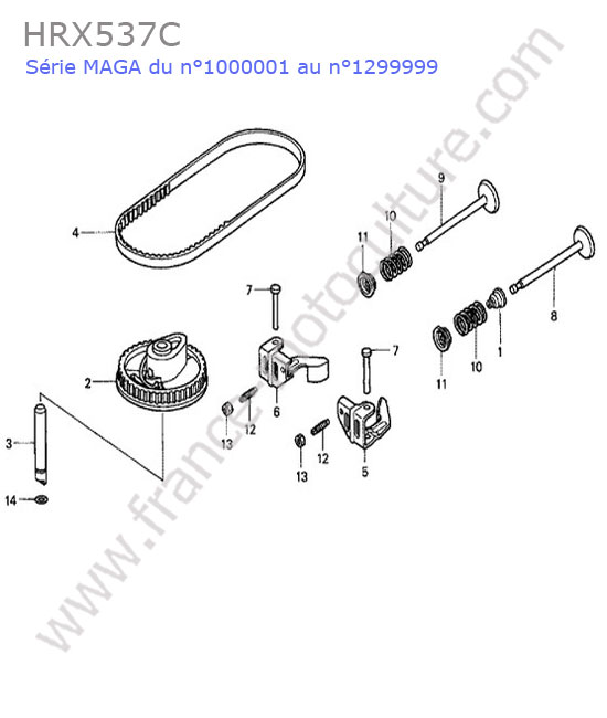 Culbuteurs / distribution / soupape HONDA HRX537C