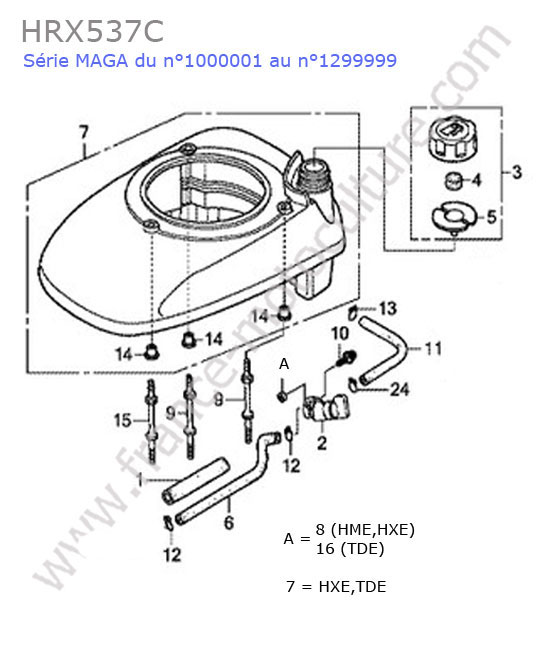 HONDA - HRX537C : Reservoir