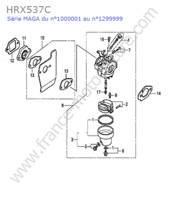HONDA - HRX537C : Carburateur