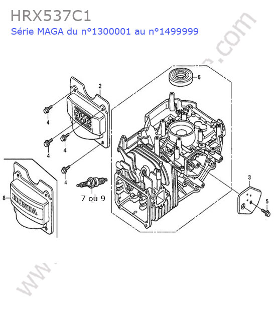 Bloc moteur HONDA HRX537C1