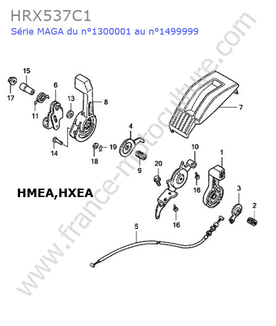 HONDA - HRX537C1 : Accelerateur (hmea/hxea)