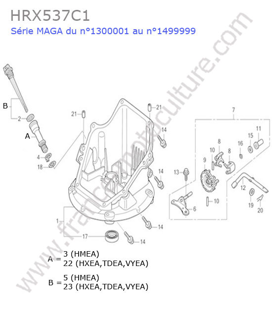 Carter inferieur HONDA HRX537C1