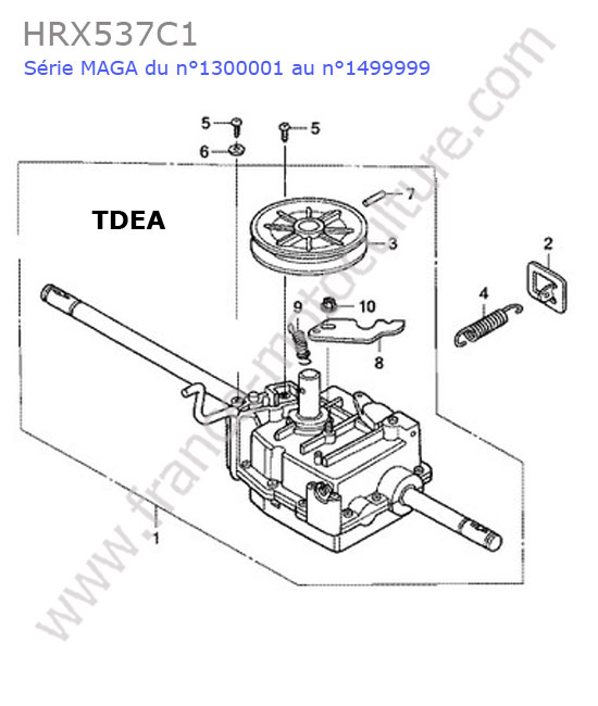 HONDA - HRX537C1 : Boite vitesses (tdea)