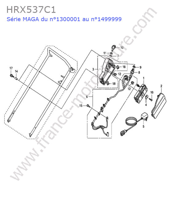 HONDA - HRX537C1 : Batteriefaisceau