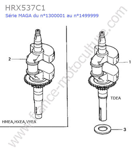 Vilebrequin HONDA HRX537C1