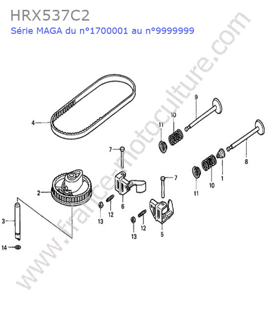 HONDA - HRX537C2 : Culbuteurs / distribution /soupapes
