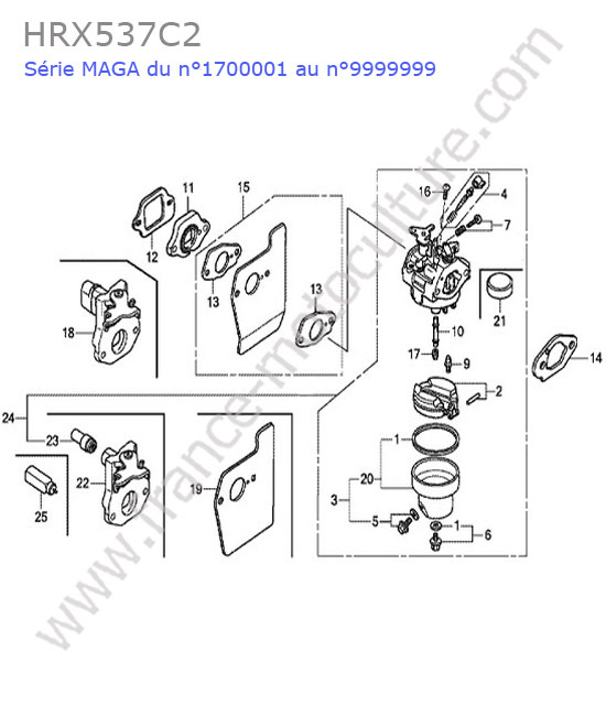 HONDA - HRX537C2 : Carburateur