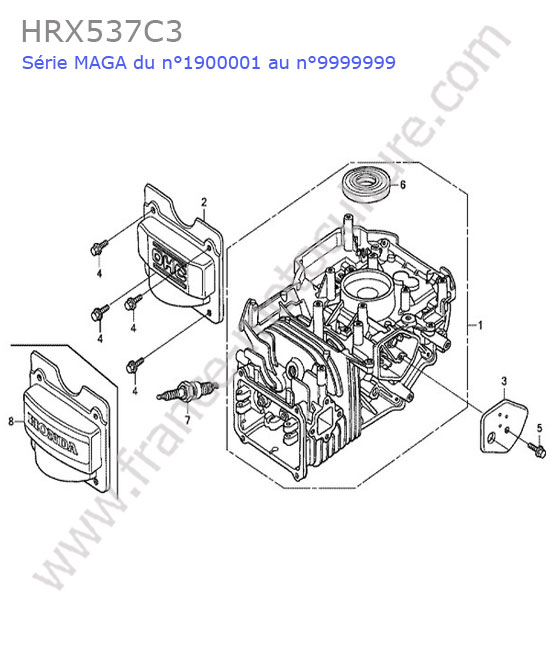 HONDA - HRX537C3 : Bloc moteur
