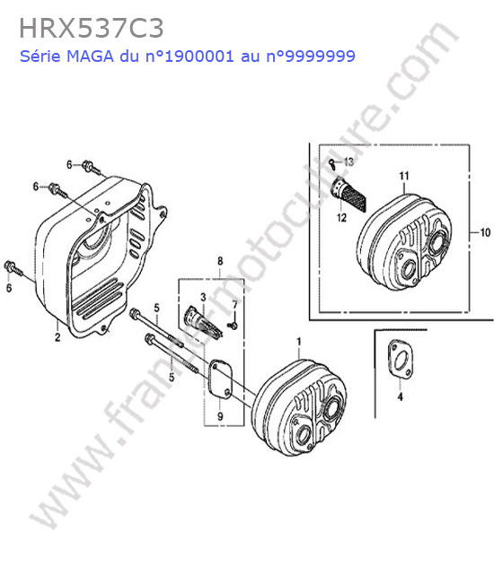 Silencieux HONDA HRX537C3