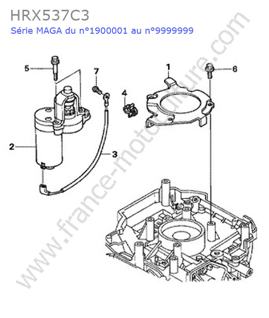 Demarreur electrique HONDA HRX537C3