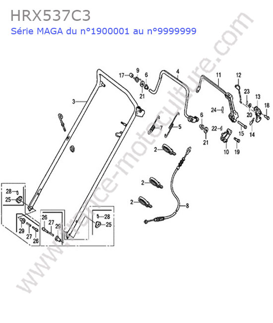 Guidon HONDA HRX537C3