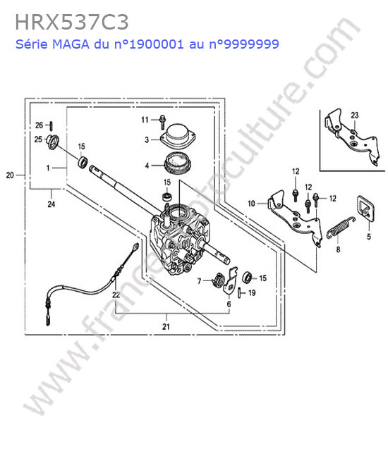 Boite vitesses  HONDA HRX537C3
