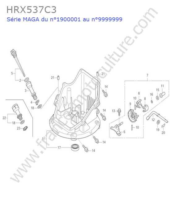 HONDA - HRX537C3 : Carter inferieur