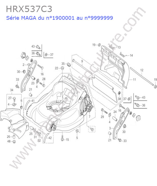 HONDA - HRX537C3 : Carter coupe