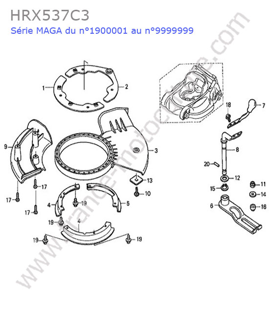 Obturateur HONDA HRX537C3