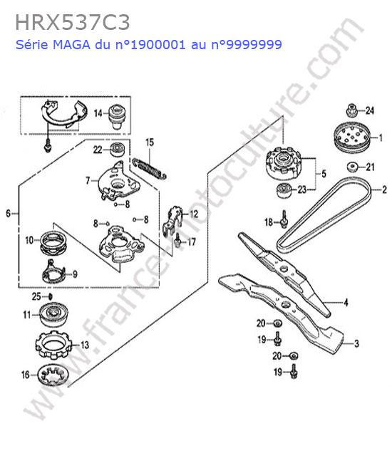 Embrayage lame HONDA HRX537C3