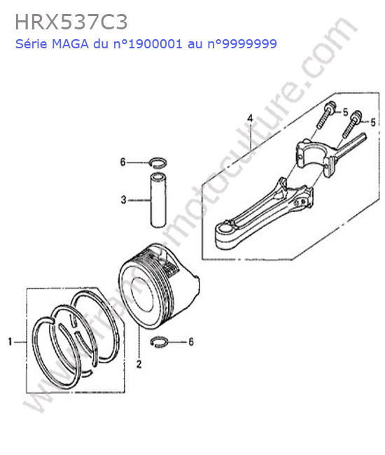 HONDA - HRX537C3 : Piston / bielle