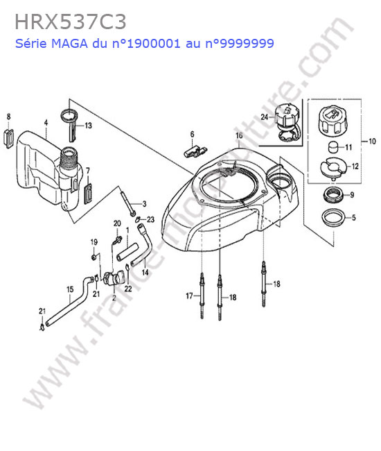 HONDA - HRX537C3 : Reservoir