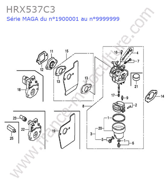 Carburateur HONDA HRX537C3