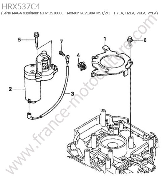 Demarreur electrique HONDA HRX537C4