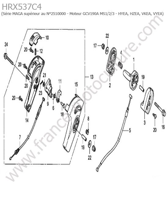 Accelerateur HONDA HRX537C4