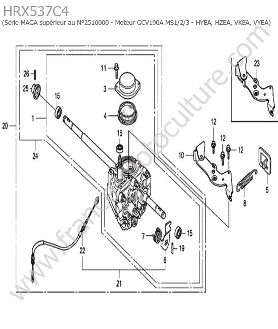 Boite vitesses hydro HONDA HRX537C4