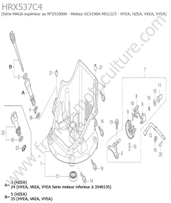 Carter inferieur HONDA HRX537C4