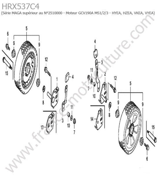 Roues avant HONDA HRX537C4