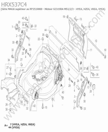 HONDA - HRX537C4 : Carter de lame