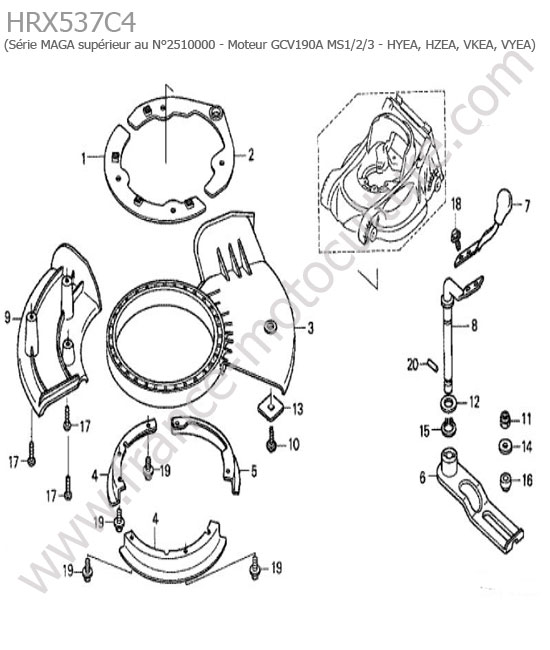 Obuturateur HONDA HRX537C4