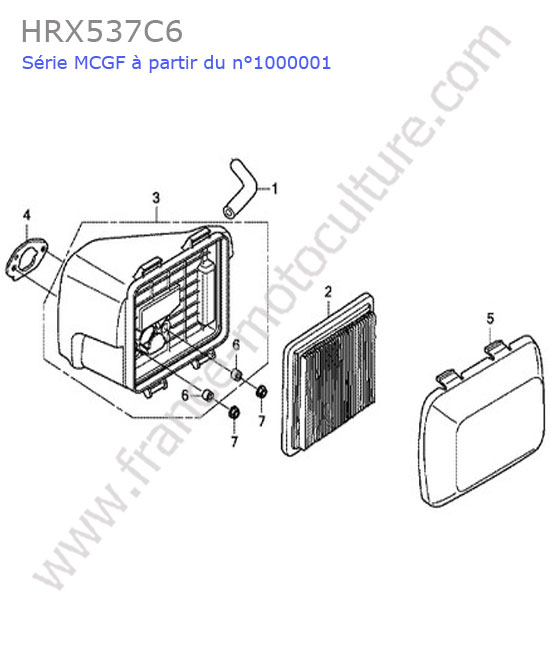 HONDA - HRX537C6 : Filtre air