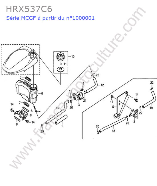 HONDA - HRX537C6 : Reservoir