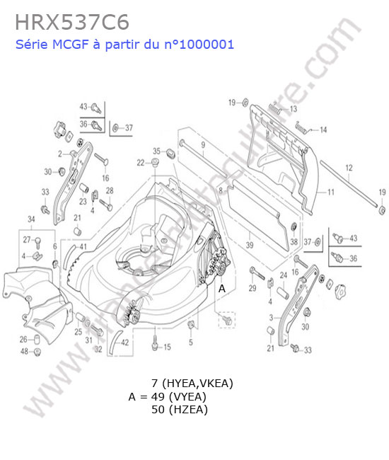 HONDA - HRX537C6 : Carter coupe